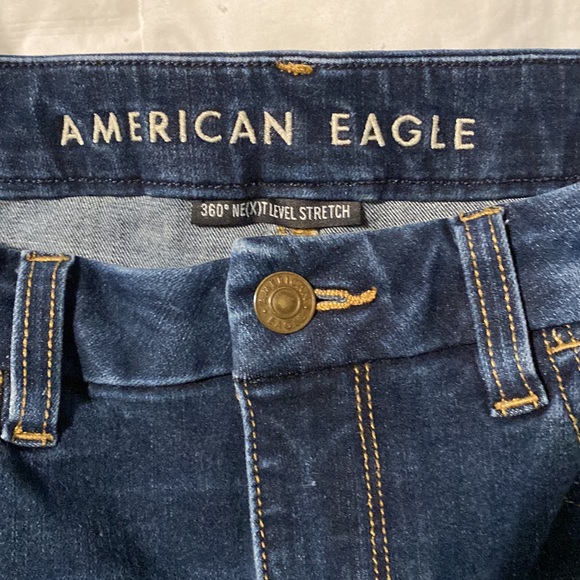 American Eagle Dark Wash High Rise Stretchy Jeans - Picture 2 of 5